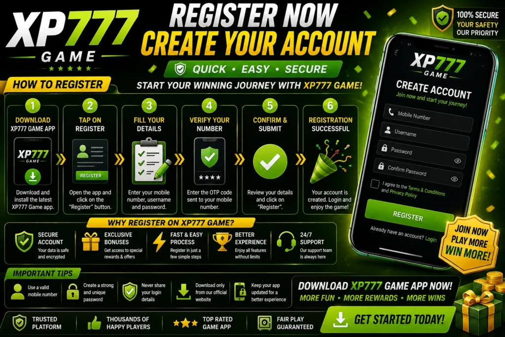 XP777 Game Register